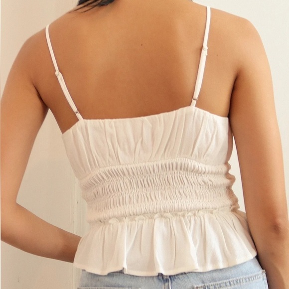 ASTR THE LABEL REVOLVE Fiona Smocked Top in Lime Green/Bright Yellow - Picture 6 of 8